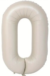 Beysüs Krem Rengi 0 Rakam Folyo Balon 80 cm - Beysüs