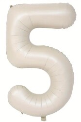 Beysüs Krem Rengi 5 Rakam Folyo Balon 80 cm - Beysüs
