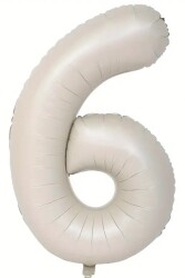 Beysüs Krem Rengi 6 Rakam Folyo Balon 80 cm - Beysüs