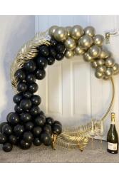 Beysüs Krom Gold Pastel Siyah Balon Zinciri 100 Adet - Beysüs