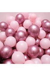 Beysüs Krom Pembe Ve Mat (pastel) Pembe Renk 20 Li Balon - Beysüs