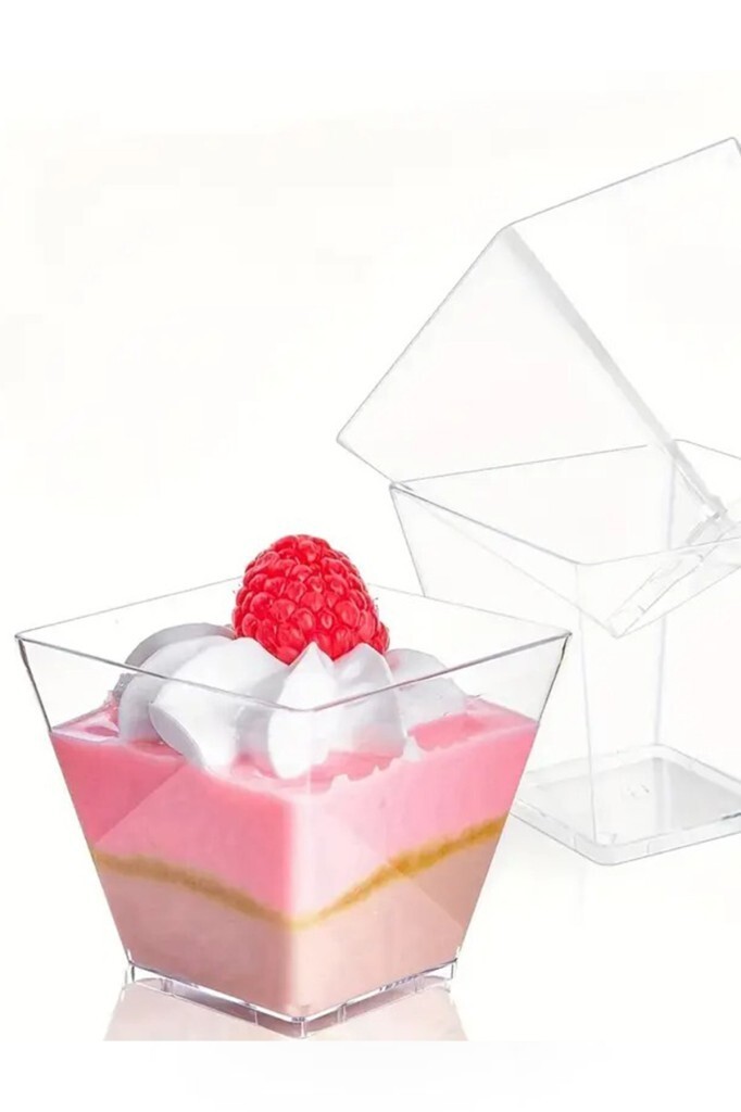 Beysüs Kübik Prizma Kase Mika Kapaksız Sunum Kabı 10'lu 200 CC - 3