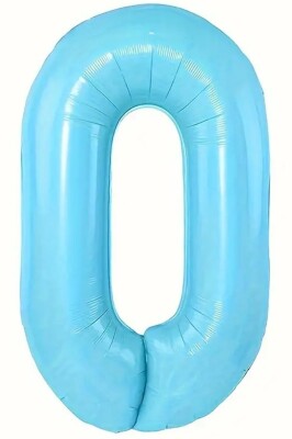 Beysüs Mavi 0 Rakam Folyo Balon 80 cm - 1