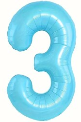 Beysüs Mavi 3 Rakam Folyo Balon 80 cm - Beysüs