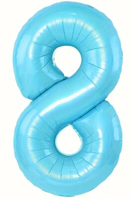 Beysüs Mavi 8 Rakam Folyo Balon 80 cm - 1