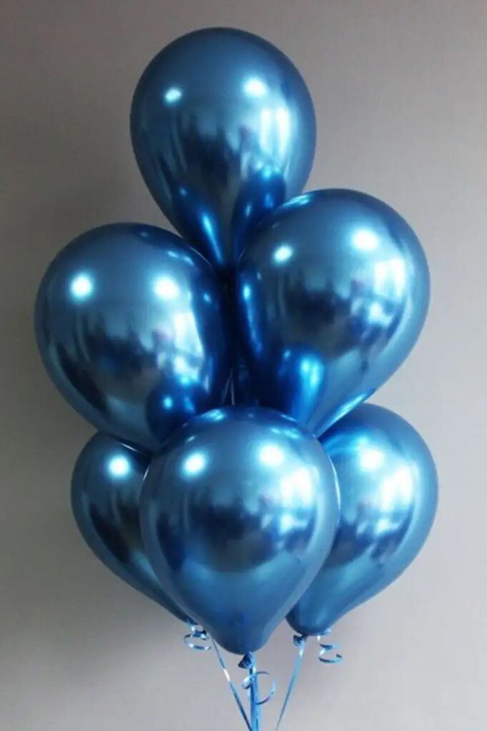 Beysüs Mavi Krom Balon 7 adet 12inç - 3