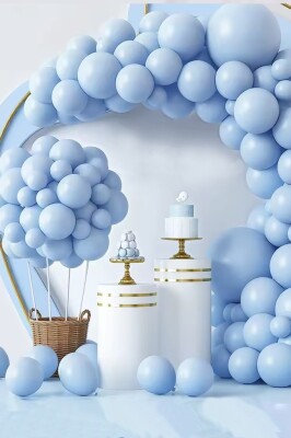 Beysüs Mavi Makaron Balon 20 adet 12inç - 5