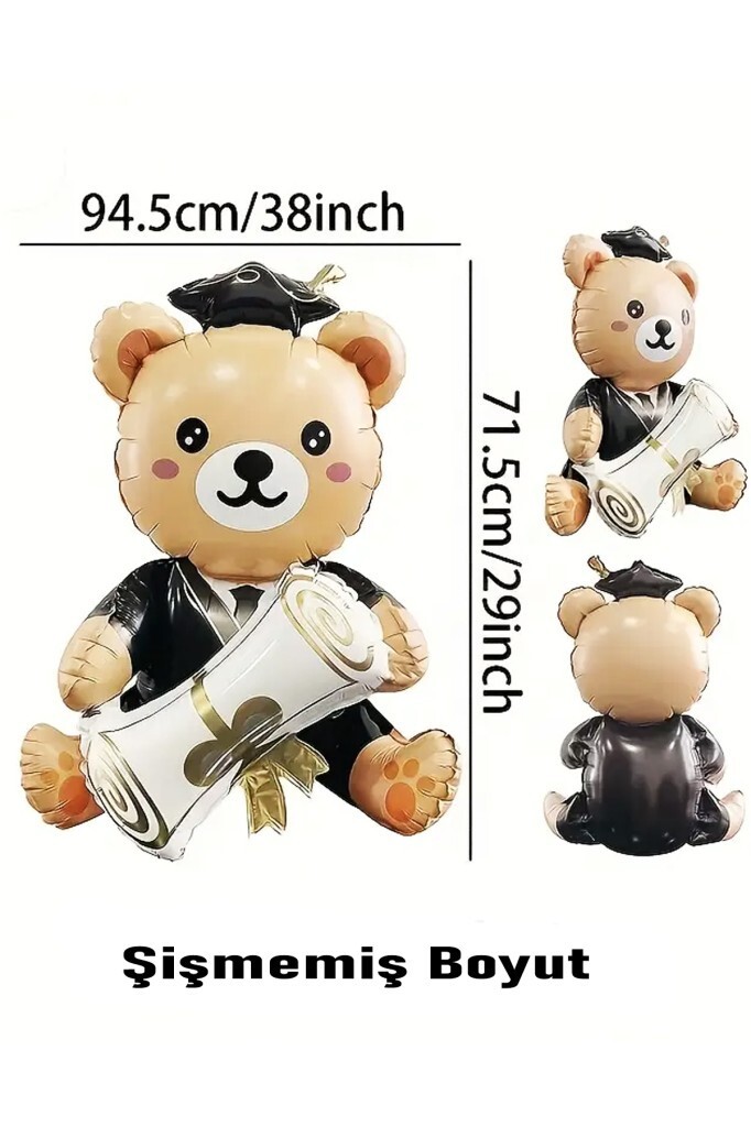 Beysüs Mezuniyet Balonu Diplomalı Ayıcık - 4