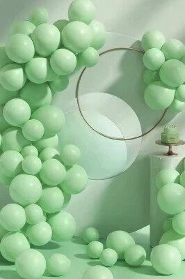 Beysüs Mint Yeşili Makaron Balon 20 adet 12inç - 3