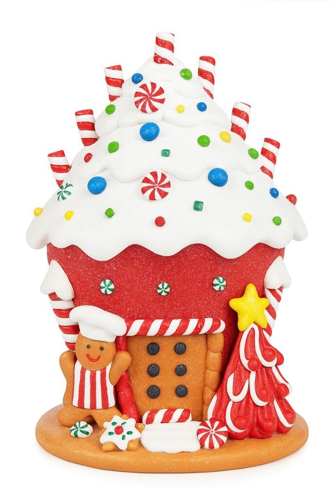 Beysüs Özel Koleksiyon Büyük Dekoratif Yılbaşı Çatılı Şeker Ev - Beysüs