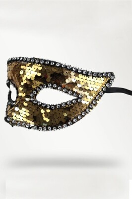 Beysüs Parti Balo Maskesi Payetli Gold - 3