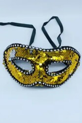 Beysüs Parti Balo Maskesi Payetli Gold - 4