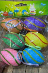 Beysüs Paskalya Yumurta Renkli Çizgili 6 lı - Beysüs