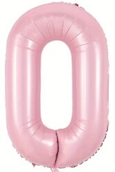 Beysüs Pembe 0 Rakam Folyo Balon 80 cm - Beysüs
