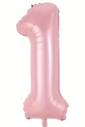 Beysüs Pembe 1 Rakam Folyo Balon 80 cm - Beysüs