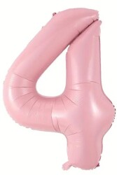 Beysüs Pembe 4 Rakam Folyo Balon 80 cm - Beysüs