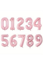 Beysüs Pembe 6 Rakam Folyo Balon 80 cm - 2