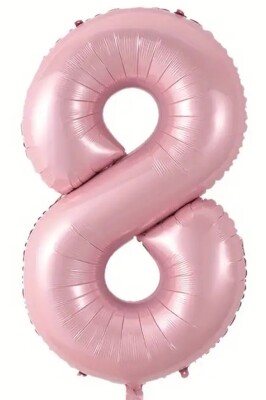 Beysüs Pembe 8 Rakam Folyo Balon 80 cm - 1