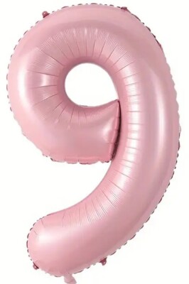Beysüs Pembe 9 Rakam Folyo Balon 80 cm - 1