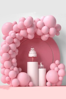 Beysüs Pembe Makaron Balon 20 adet 12inç - 1