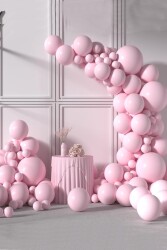 Beysüs Pembe Makaron Balon 20 adet 12inç - 5