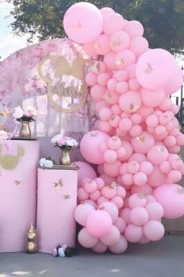 Beysüs Pembe Makaron Balon 20 adet 12inç - 6