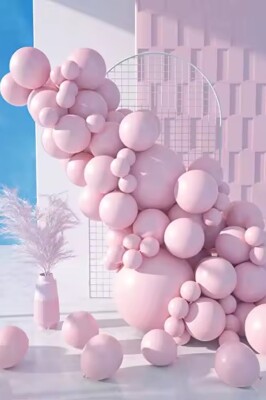 Beysüs Pembe Makaron Balon 20 adet 12inç - 7