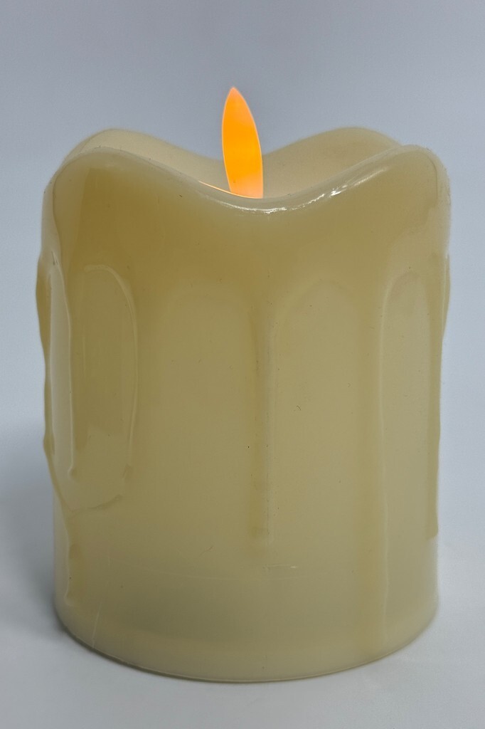 Beysüs Pilli Led Mum Kalın 10 cm - 1