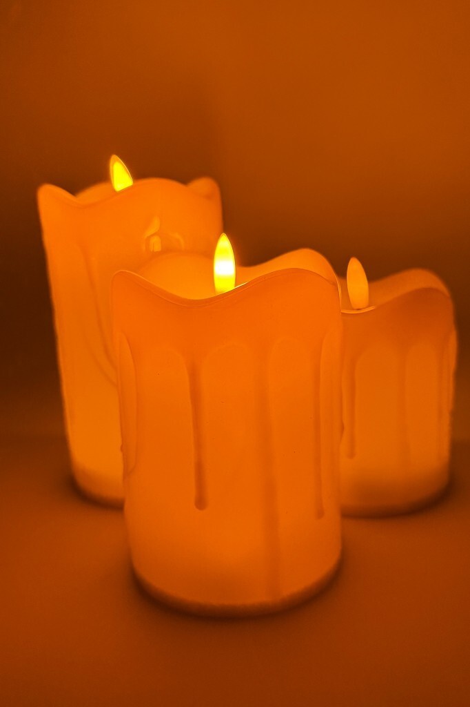 Beysüs Pilli Led Mum Kalın 10 cm - 4