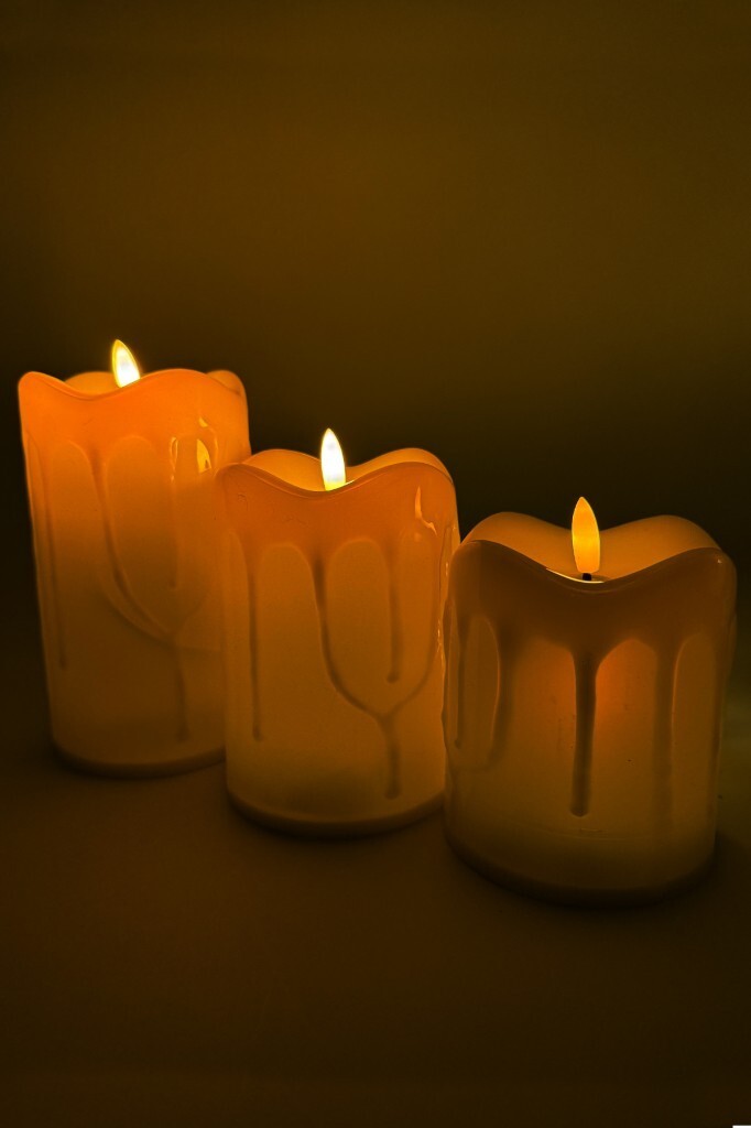 Beysüs Pilli Led Mum Kalın 10 cm - 5