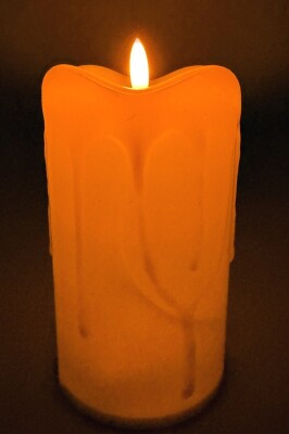 Beysüs Pilli Led Mum Kalın 15 cm - 1