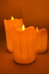 Beysüs Pilli Led Mum Kalın 15 cm - 4