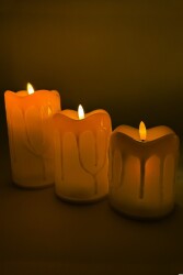 Beysüs Pilli Led Mum Kalın 15 cm - 5