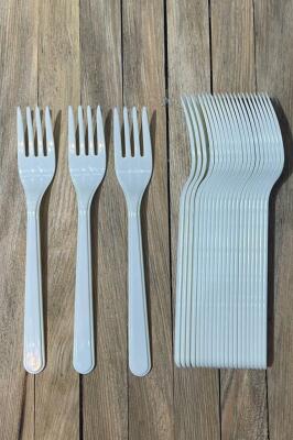 Beysüs Plastik Çatal Parti Çatal Krem - 1