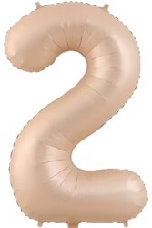 Beysüs Pudra Rengi Mat 2 Rakam Folyo Balon 100 cm - Beysüs