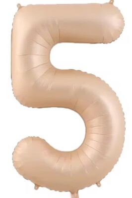 Beysüs Pudra Rengi Mat 5 Rakam Folyo Balon 100 cm - 1