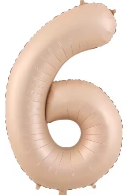 Beysüs Pudra Rengi Mat 6 Rakam Folyo Balon 100 cm - 1