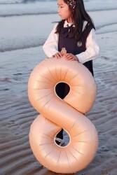 Beysüs Pudra Rengi Mat 8 Rakam Folyo Balon 100 cm - 2