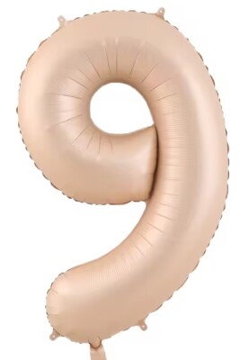 Beysüs Pudra Rengi Mat 9 Rakam Folyo Balon 100 cm - 1