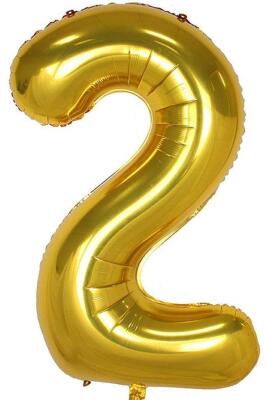 Beysüs Rakam Folyo Balon Gold 2 Rakam 40 İnç - 1