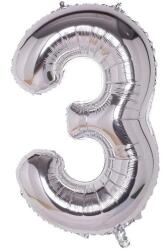 Beysüs Rakam Folyo Balon Gümüş 3 Rakam 40 İnç - Beysüs