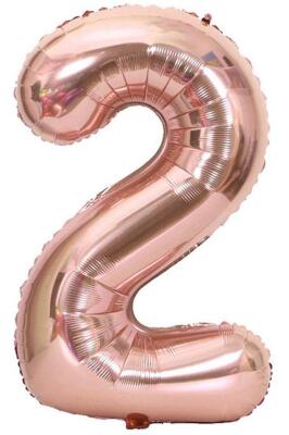 Beysüs Rakam Folyo Balon Rosegold 2 Rakam 40 İnç - 1
