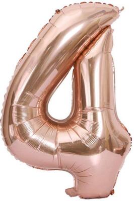 Beysüs Rakam Folyo Balon Rosegold 4 Rakam 40 İnç - 1
