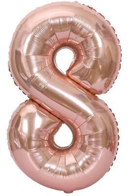 Beysüs Rakam Folyo Balon Rosegold 8 Rakam 40 İnç - 1
