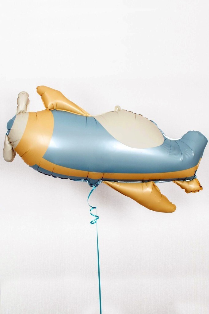 Beysüs Retro Uçak Folyo Balon Mavi - Beysüs