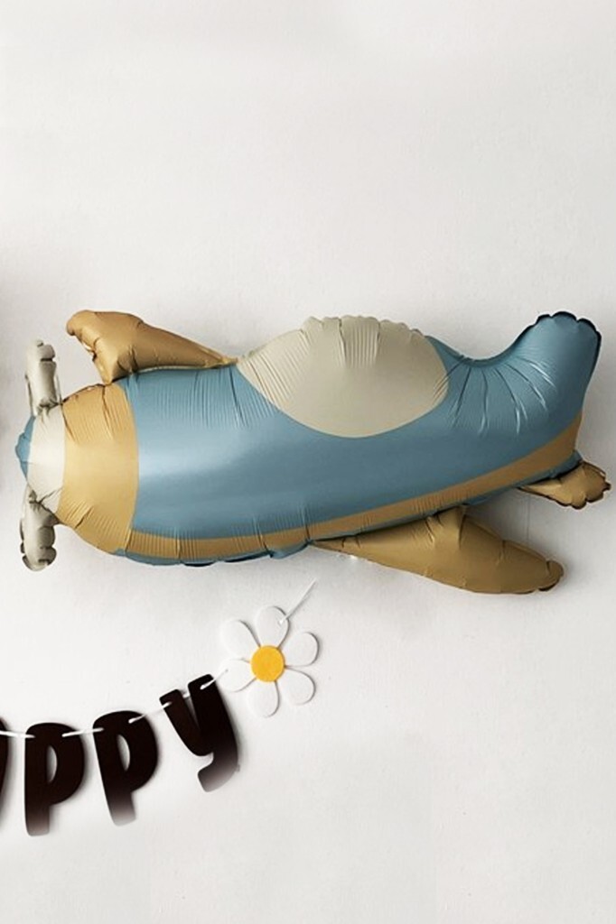 Beysüs Retro Uçak Folyo Balon Mavi - 4