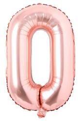 Beysüs Rose Gold Büyük Folyo 0 Yaş Rakam Balon 100 Cm 40inc - Beysüs