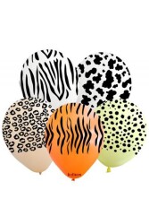 Beysüs Safari Desenli Renkli Baskılı Balon 10 lu - Beysüs