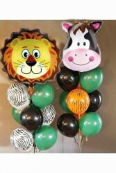 Beysüs Safari Konsept Safari Folyo Balon Ve Lateks Ve Metalik Balon Safari Balon Safari Doğum Günü - Beysüs
