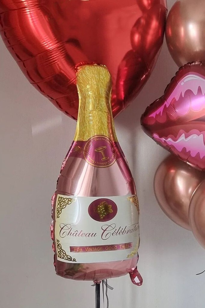 Beysüs Şampanya Şişesi Pembe Folyo Balon - 4